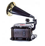 Ретро радіо програвач Daklin Лондон Грамофон (вініл/USB/FM/CD) антикварний дуб (RP-013B), фото 4