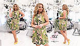 Жіноче батальне літнє плаття з тропічними принтами. 3 кольори!, фото 3