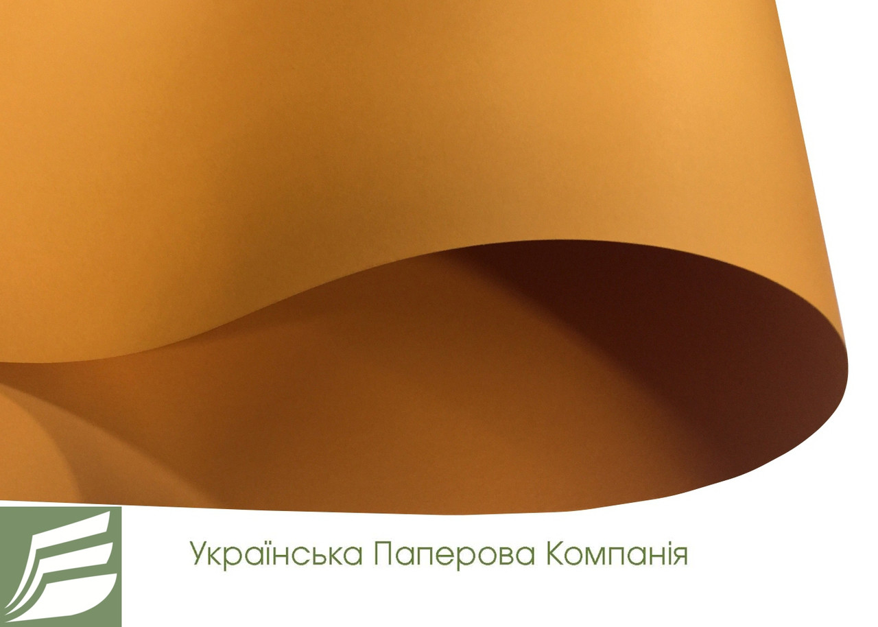 Дизайнерський папір Сover Board Classic, матовий помаранчевий 120 гр/м.кв., фото 1