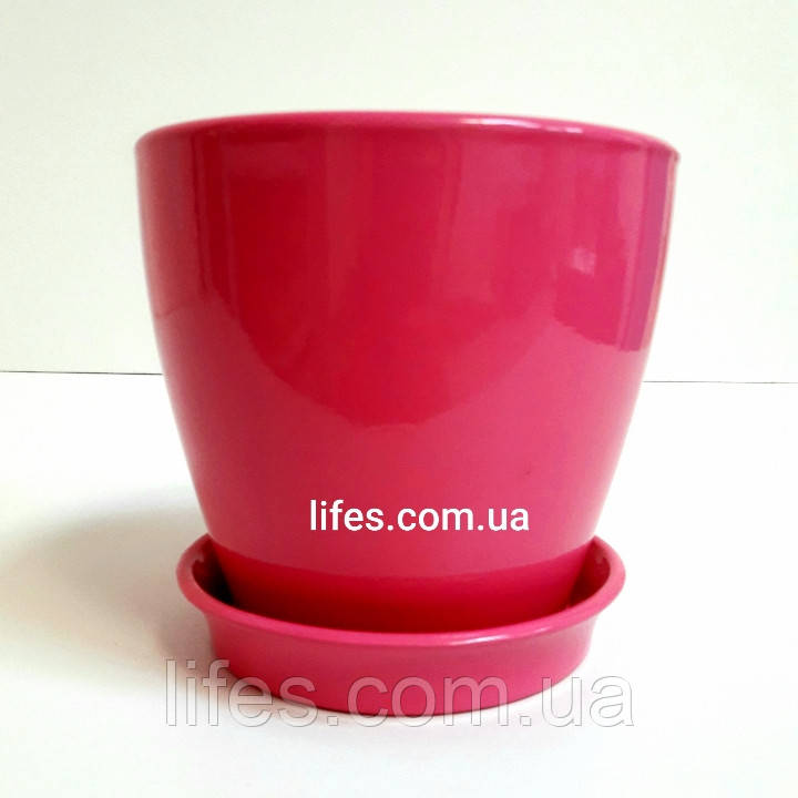 Вазон керамічний ВК 13 малиновий 1.2 л