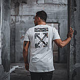 Футболка чоловіча унісекс Off White Офф Вайт бавовна біла Київ, фото 2