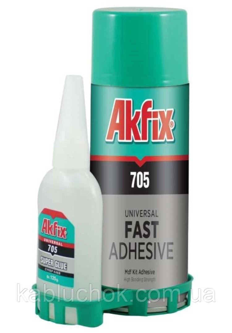 Суперклей Akfix 705 з активатором 100 мл + 400 мл, фото 1