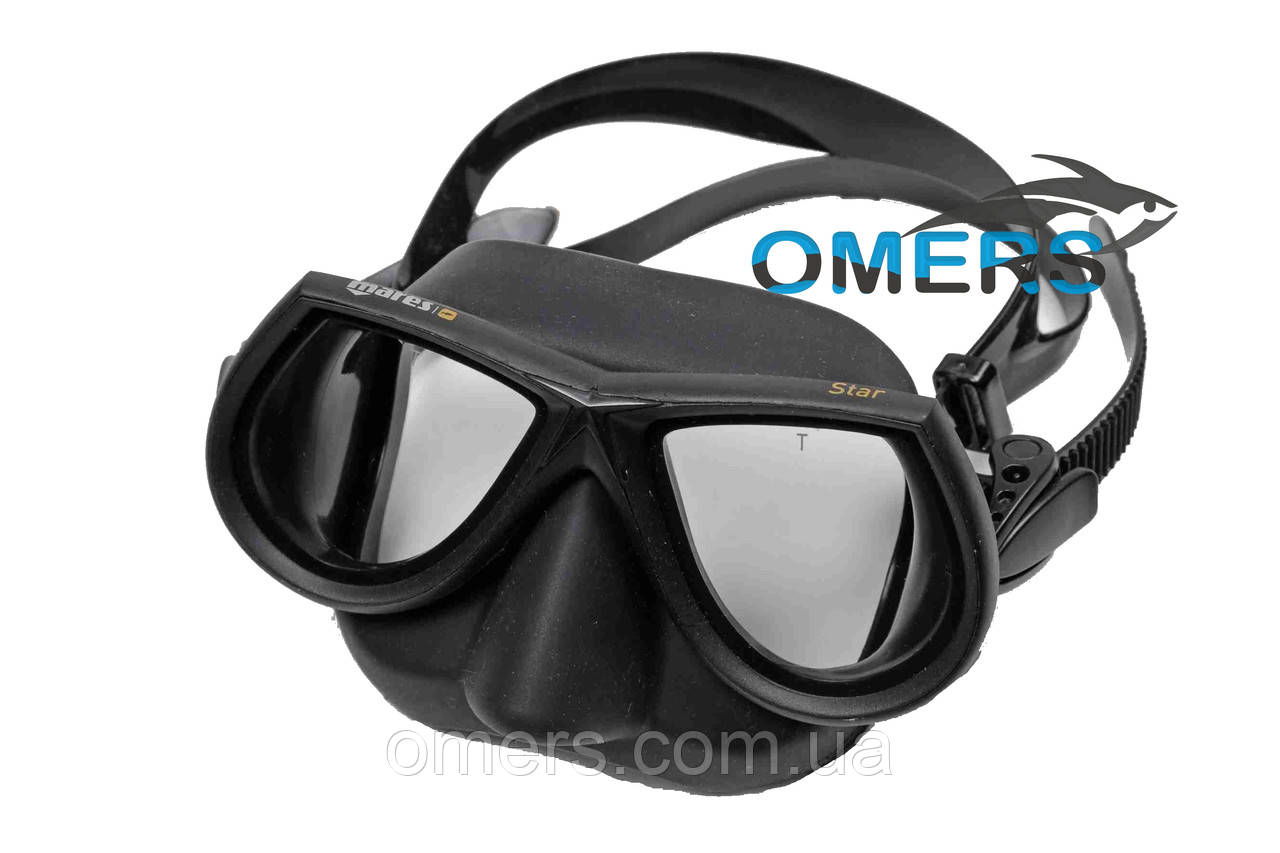 Маска Mares Star чорна для підводного полювання