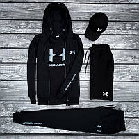 Спортивный костюм мужской Under Armour x black весенний осенний черный Комплект Кофта + Штаны