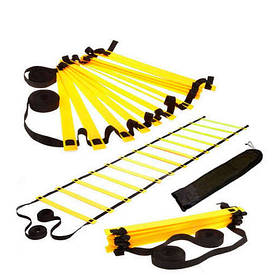 Драбина координаційна для тренування швидкості, 6 м*0,52 м, 12 перекладин завтовшки 4 мм