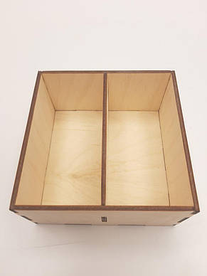 Коробка подарункова з перегородкою з фанери, фото 2