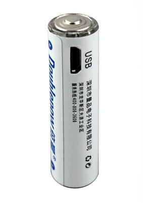 Акумулятор (батарейка) AAA micro USB мизинчиковый 665 мАч (1000mWh) 1.5 V Li-ion Doublepow
