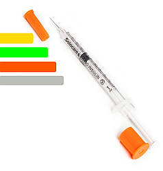 Інсуліновий Шприц U-100 1 мл, голка 13мм