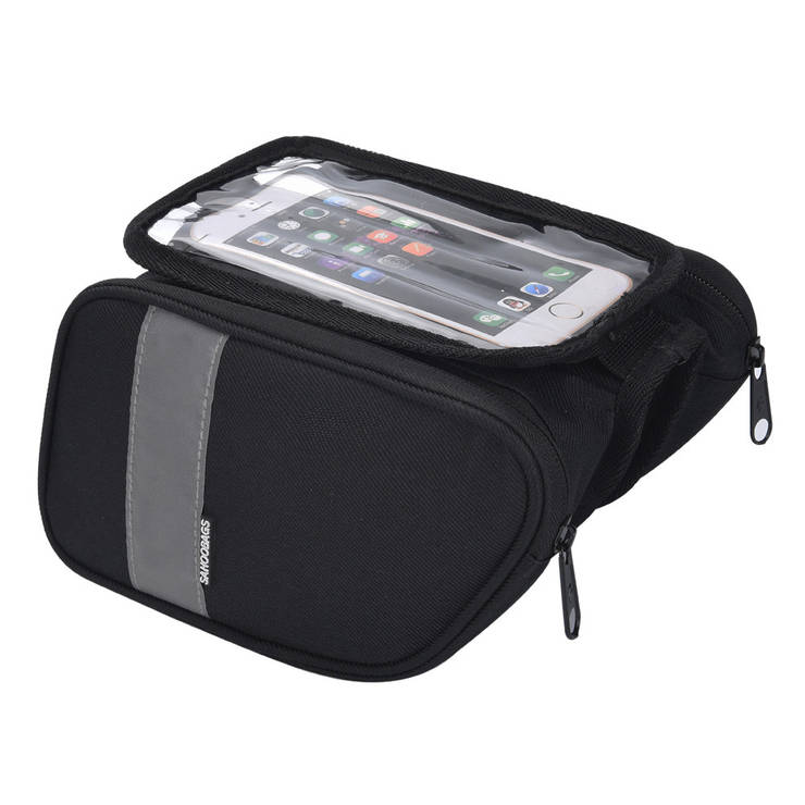 Велосумка на раму під смартфон Sahoo 122005 Classic Top Tube Bag 1 л Black, фото 1