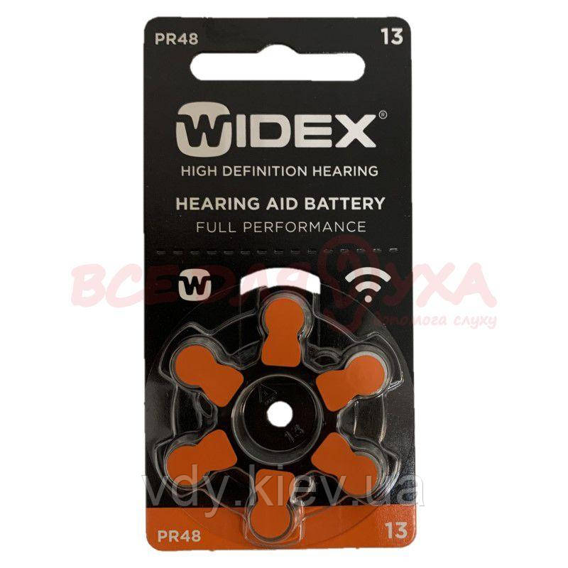 Батарейки для слухових апаратів Widex 13, 6 шт.