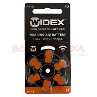 Батарейки для слуховых аппаратов Widex 13, 6 шт.