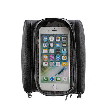 Велосумка під смартфон Sahoo 122007 Top Tube Bag 1,5л Grey, фото 4