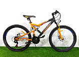 Спортивний велосипед 26 дюймів 18 рама Azimut Scorpion синьо-чорний + подарунок. Гірський велосипед " азимут., фото 7