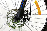 Спортивний велосипед 26 дюймів 18 рама Azimut Scorpion синьо-чорний + подарунок. Гірський велосипед " азимут., фото 6