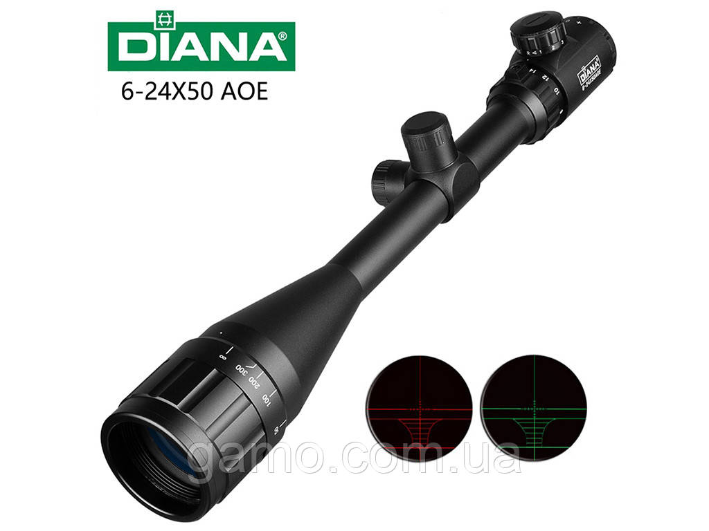 Приціл оптичний DIANA 6-24x50 AOE з Підсвічуванням