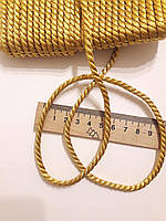 Шнур текстильный декоративный золото Шнур текстильний золотий люрексовий 4,5 мм. Ціна за 1 метр.