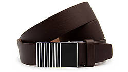 Чоловічий пояс з пряжкою затискач коричневий