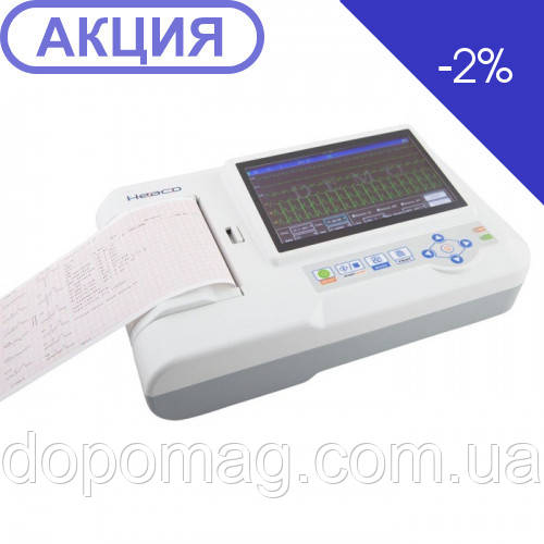 Heaco 600G 6/12 канальний кардіограф (НО, кольоровий сенсорний дисплей із зображенням 12 відведень, архів,