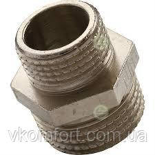 Ніпель перехід 1/4 х 3/8 "ЗЗ нікель Tiemme Made in Italy, фото 1