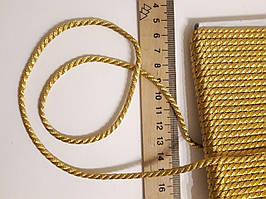 Шнур текстильный декоративный, Шнур текстильний золотий люрексовий 3,5 мм. Ціна за 1 метр.