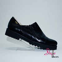 Туфли женские из черной натуральной кожи Style Shoes