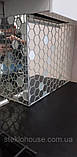 Дзеркальна мозаїка Соти для кухні, для ванної, для оздоблення душової кабіни 303х304 мм, фото 8
