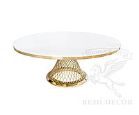 Стол REMY-DECOR из нержавеющей стали в золотом и серебряном цвете круглой формы 2000