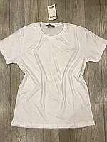 Однотонная женская футболка белая, Футболка хлопок, женская футболка, футболка базовая белая