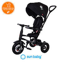 Триколісний велосипед із батьківською ручкою Sun Baby QPlay Rito Air Black Чорний
