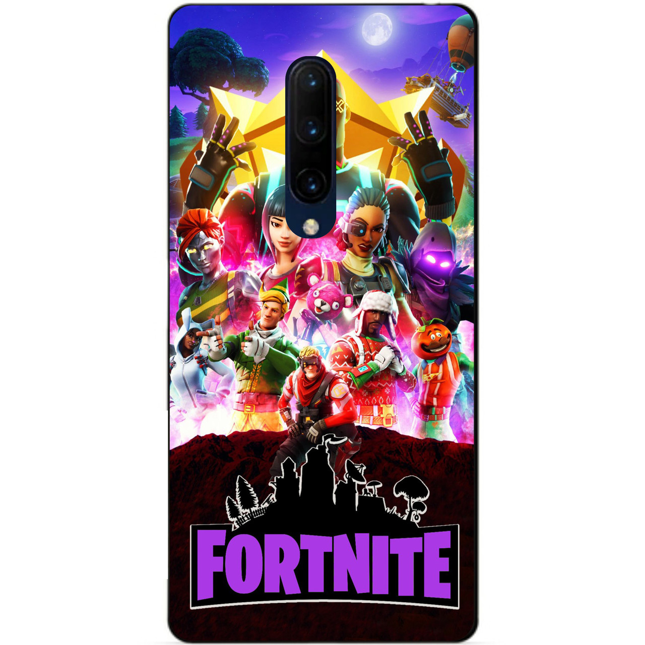 Силіконовий бампер чохол для OnePlus 7 Pro з малюнком Fortnite