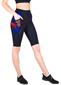 Жіночі спортивні бриджі велотреки з кишенями