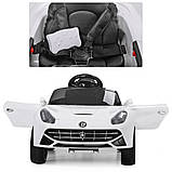 Дитячий електромобіль Porsche (2мотора 25W, 2 акумулятори, МР3, USB) Bambi M 3176EBLR-1 Білий, фото 3