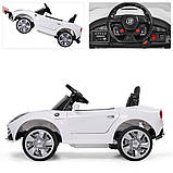 Дитячий електромобіль Porsche (2мотора 25W, 2 акумулятори, МР3, USB) Bambi M 3176EBLR-1 Білий, фото 4