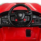 Дитячий електромобіль Porsche (2мотори 25W, 2 акумулятори, МР3, USB) Bambi M 3176EBLR-3 Червоний, фото 8