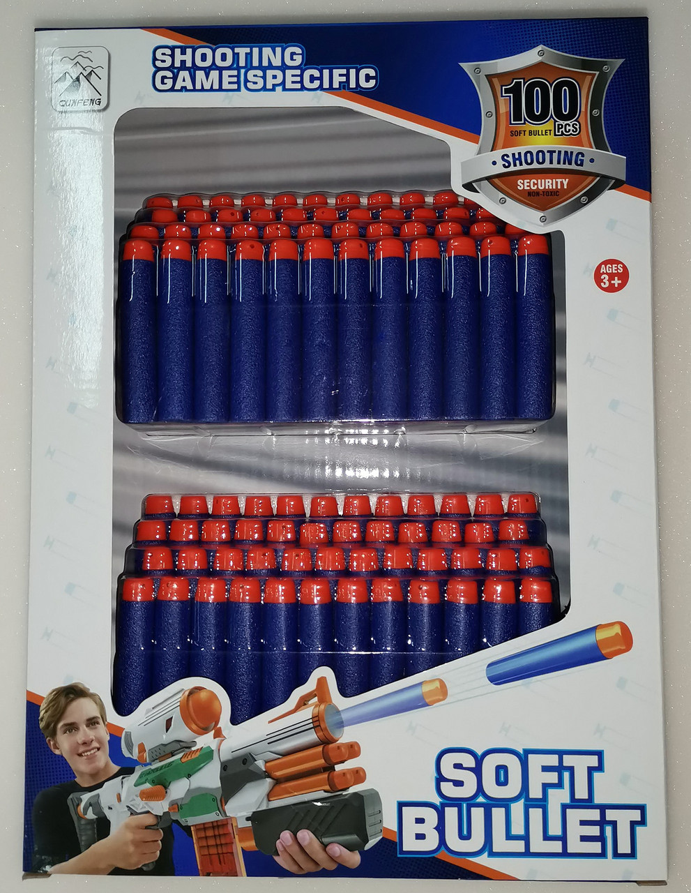 Поролонові снаряди типу NERF E102/3 100 шт., фото 1