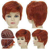 Легка перука для літа Kristen (Термоволосся) червоно-рудий колір, частково на сітці