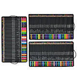 Подарунковий набір кольорових олівців CREYART у металевій коробці ( 120 кольорів), фото 3