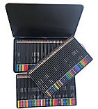 Подарунковий набір кольорових олівців CREYART у металевій коробці ( 120 кольорів), фото 8