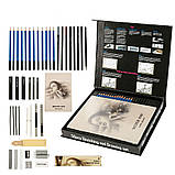 Художній набір для малювання та ескізів (50 предметів), фото 2