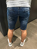 Шорти чоловічі джинсові рванки Slim Fit синій Київ, фото 2