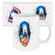 Чашка з принтом Капітан Америка