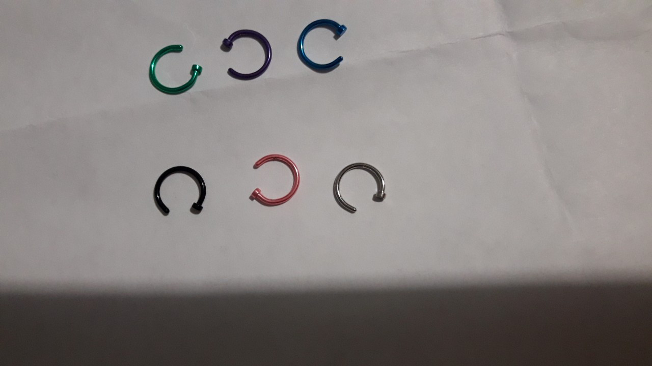 Пірсинг-обманка для ніздрі 8 мм (носа) різнобарвні, фото 1