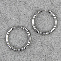 Сережки кільця 96 сріблястий 23 мм із медичної сталі від Stainless Steel Застібка кільце