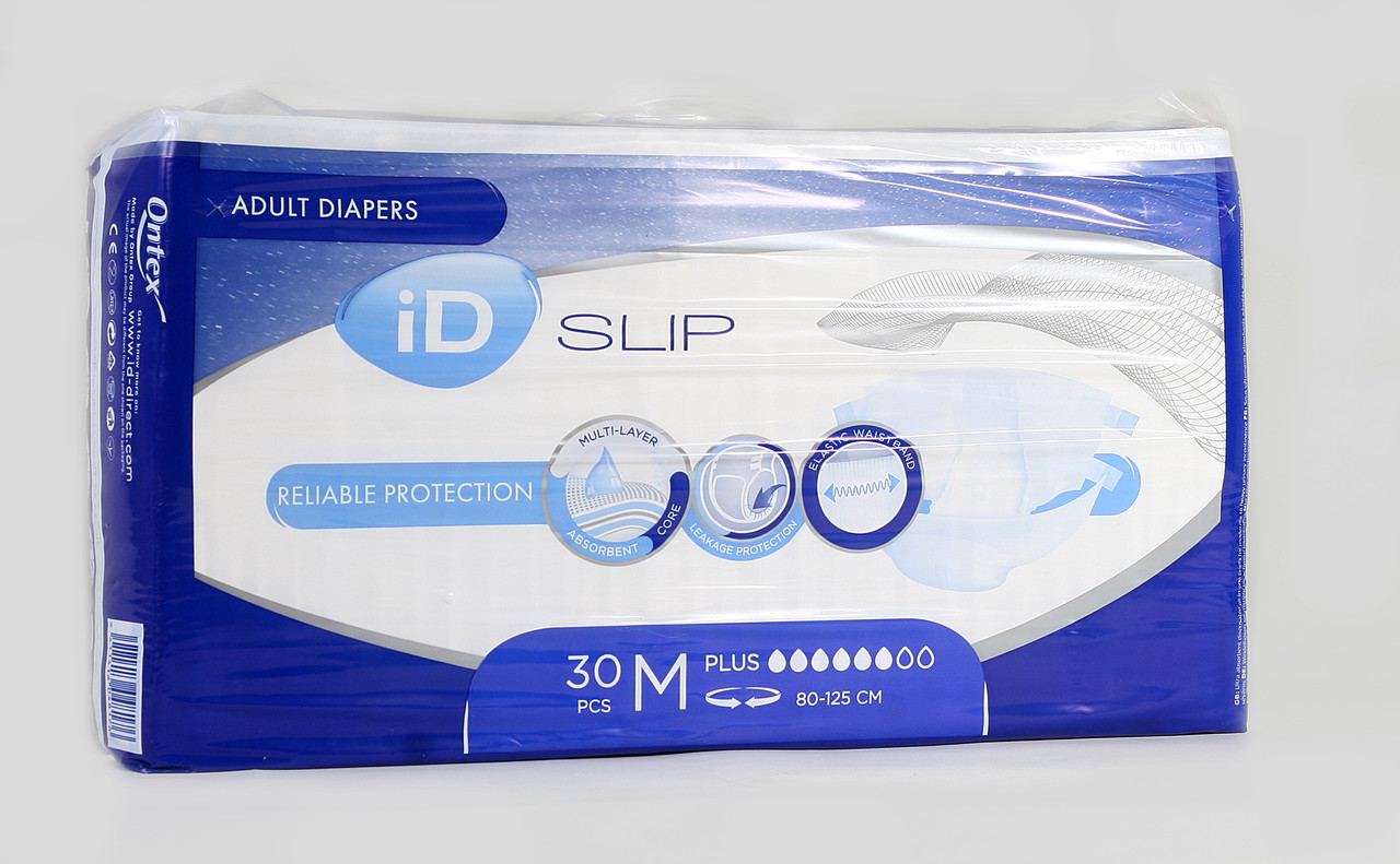 Подгузники для взрослых ID SLIP Plus M №30 (80-125 см.)