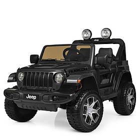 Дитячий електромобіль Jeep (4 мотори по 35W, MP3, USB, FM) Джип Bambi M 4176EBLR-2 Чорний