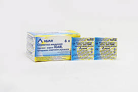 Серветки з нетканого матеріалу просочені спиртовим розчином "IGAR