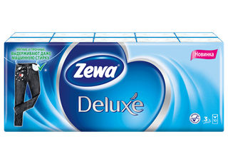 Носові хустки Zewa Deluxe Design 3 шари, 10 шт/уп.
