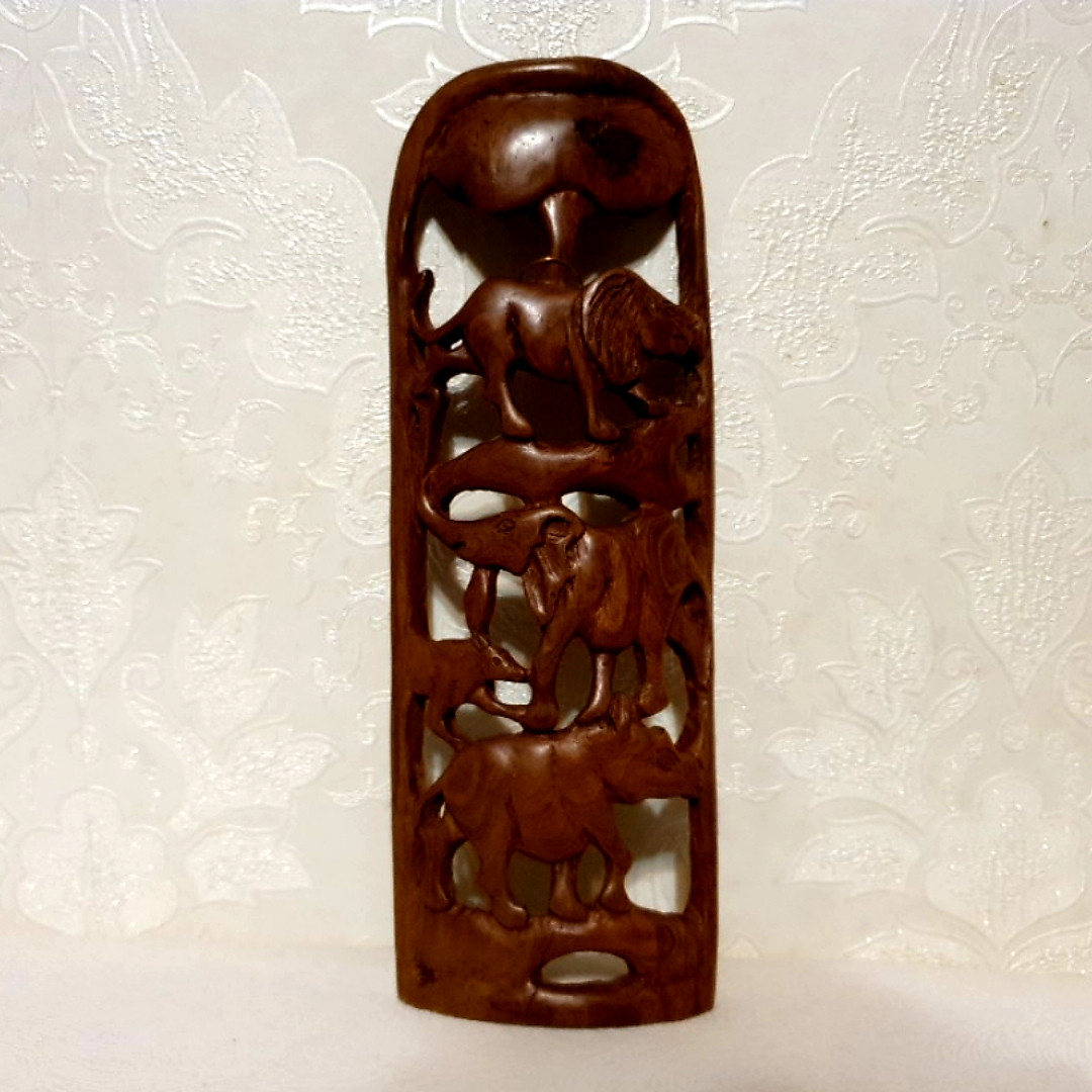 Різьблена тривимірна дерев'яна картина / панно, фото 1