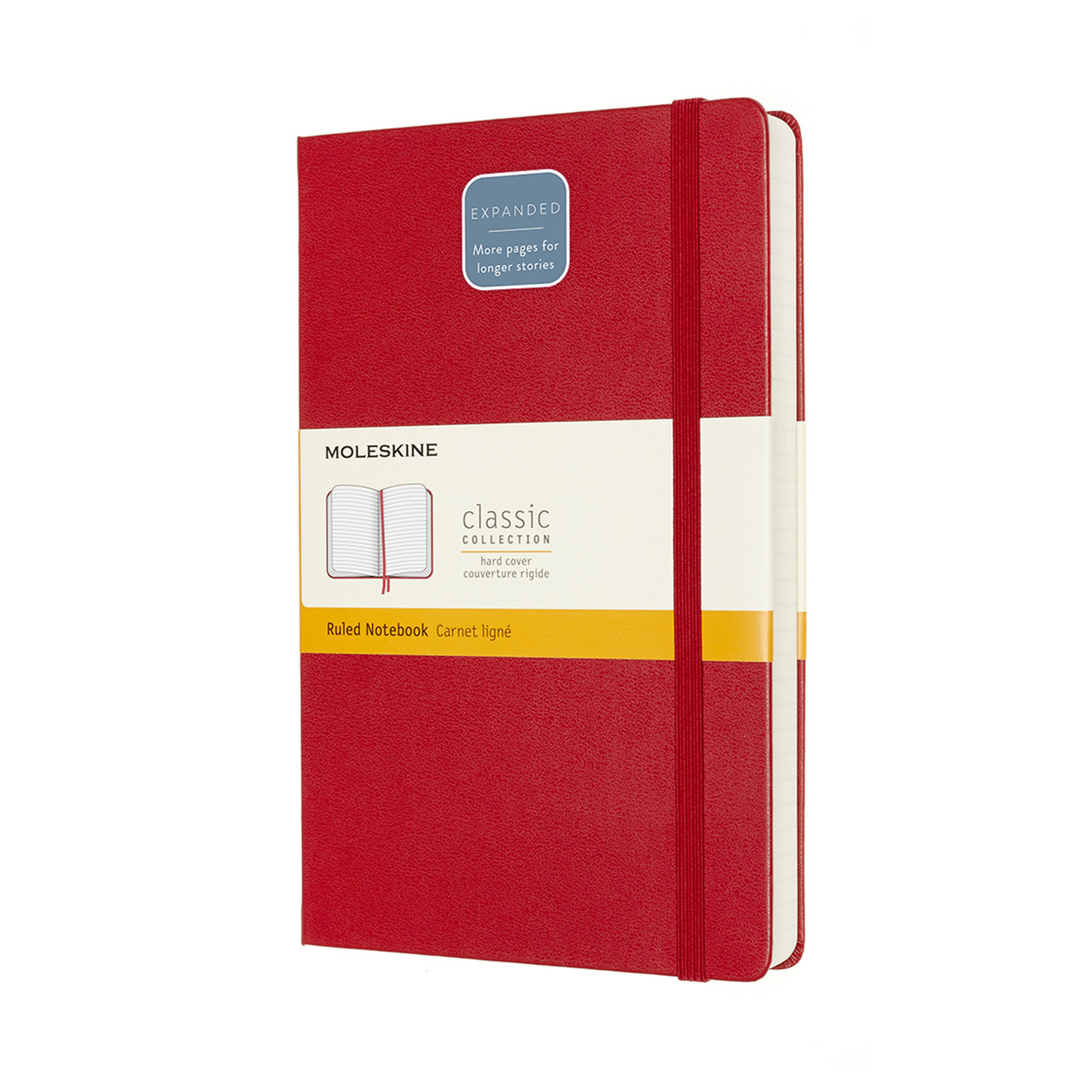 Блокнот Moleskine Classic Expanded середній 13х21 см в лінію Червоний (QP060EXPF2) (8053853606198)
