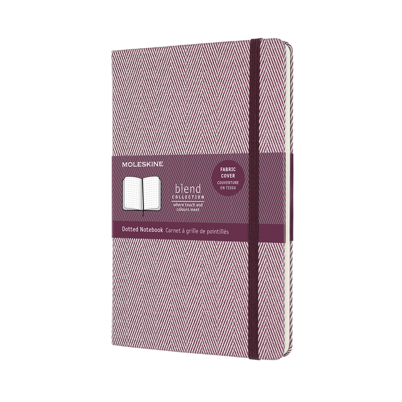 Блокнот Moleskine Limited Blend 20 середній 13х21 см в крапку Пурпурний Тканинна обкладинка (8056420851892)